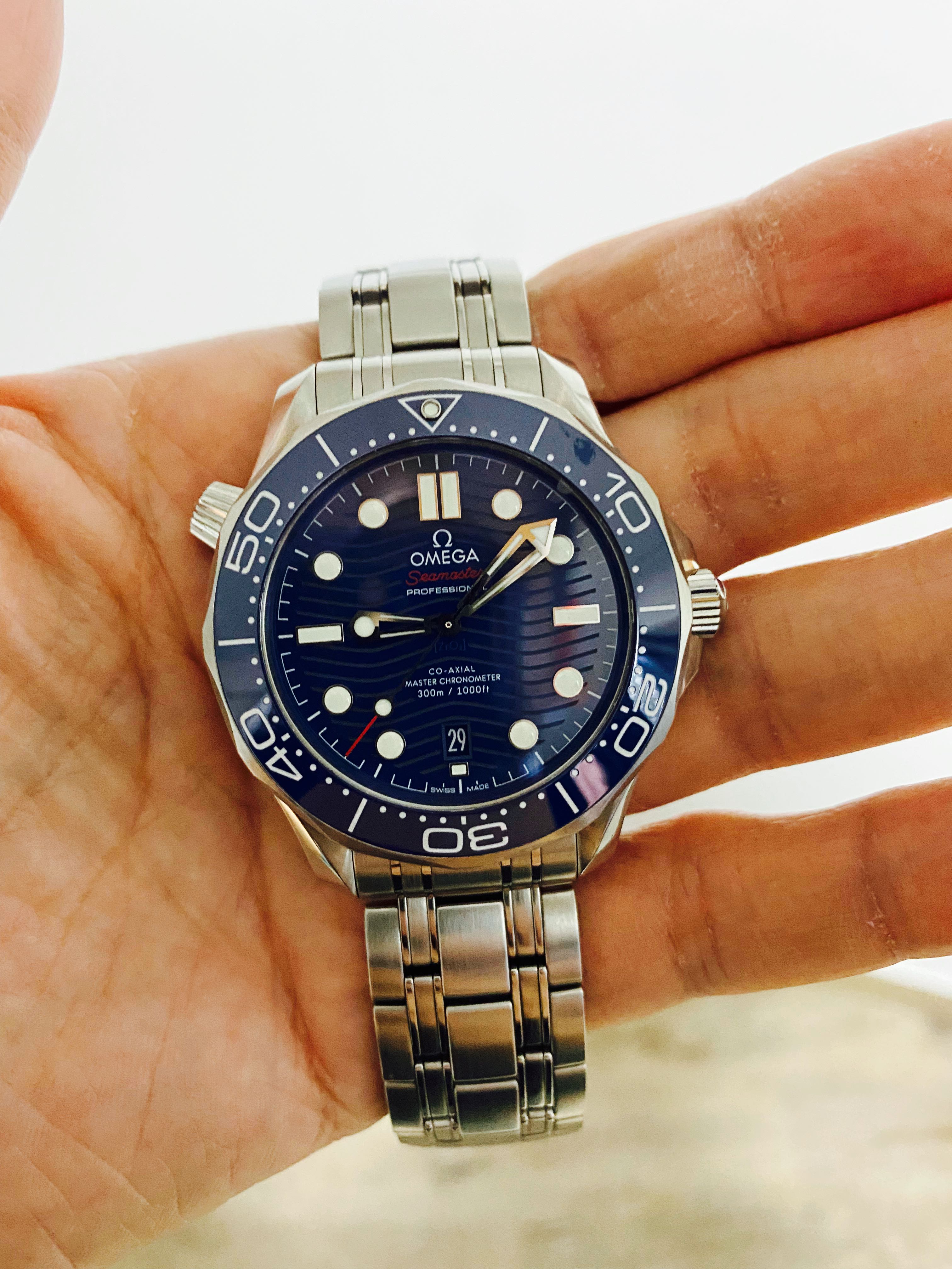 Cheapest Omega Seamaster 300m blue dial, Luxury, Watches on Carousell
