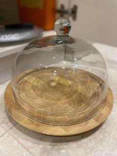 Cheese Board with Glass Cover Diameter 30cm