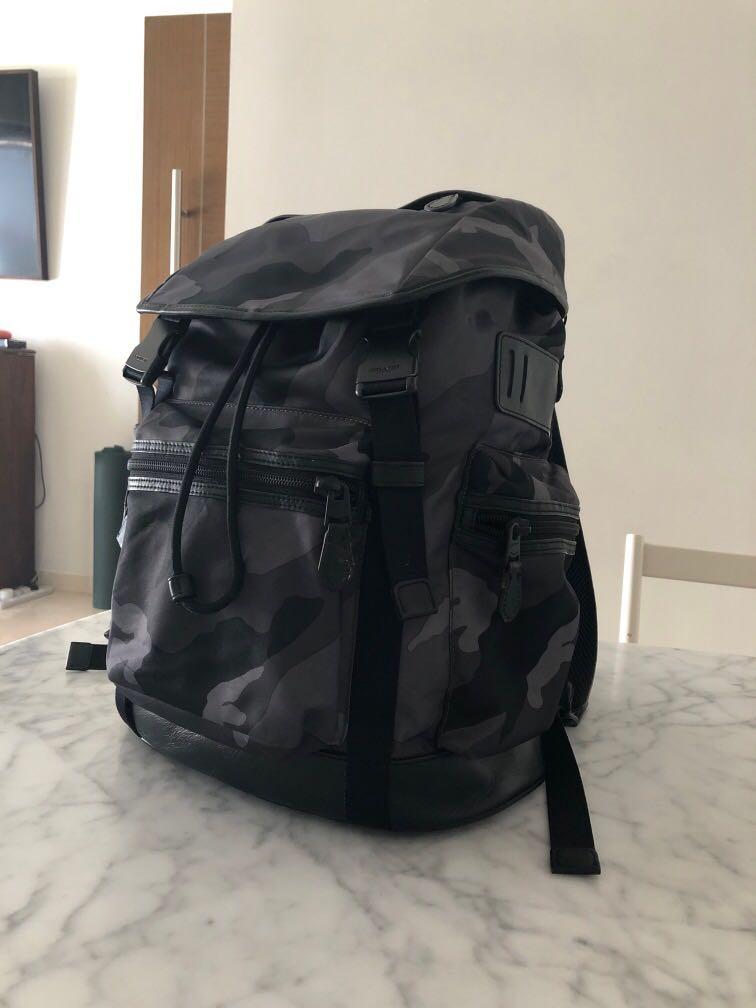 Coach camo backpack