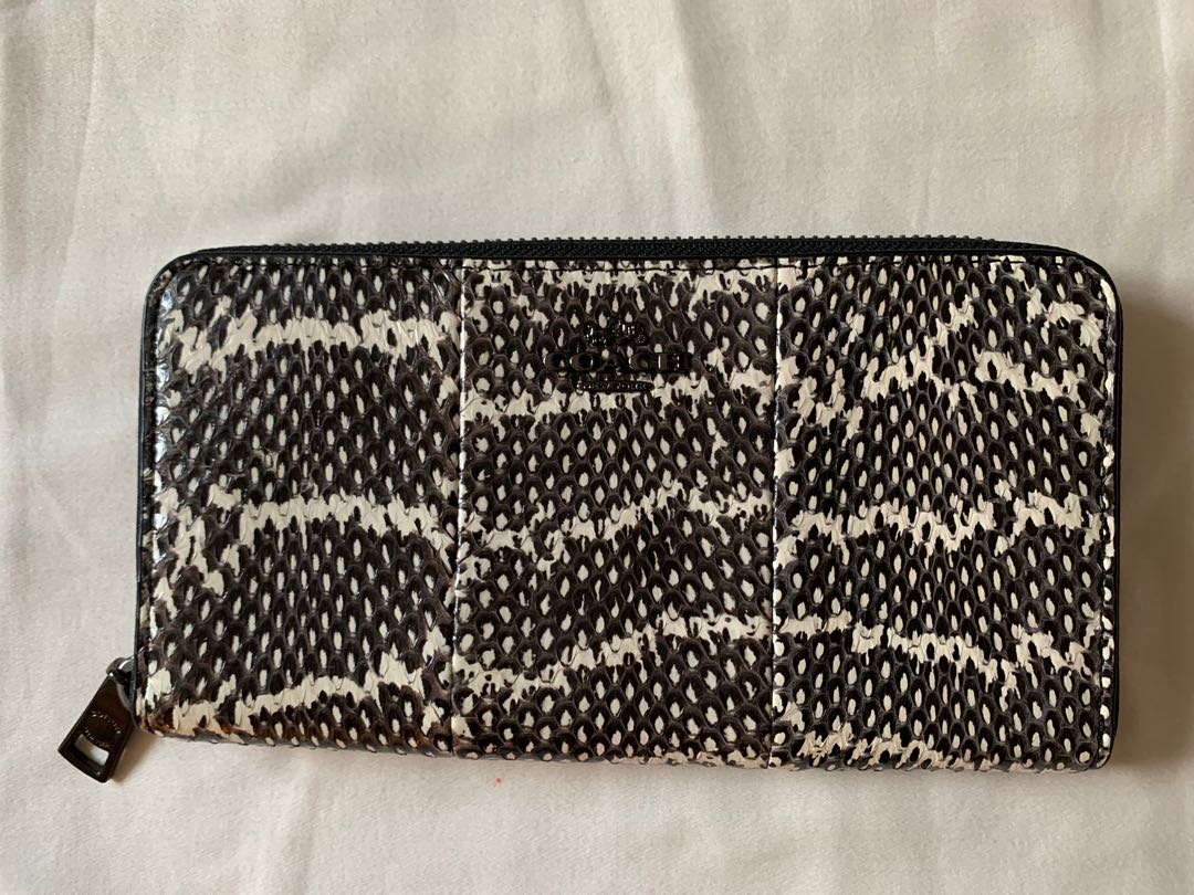 snakeskin coach wallet