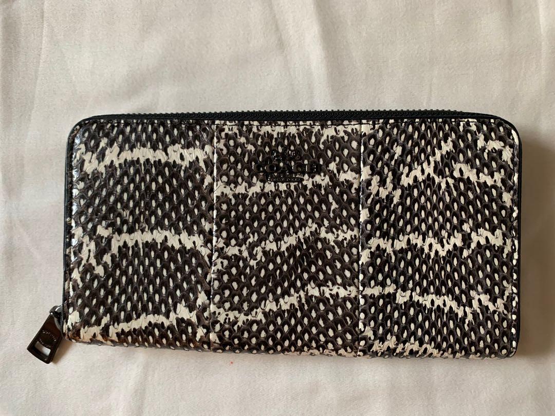 BN Coach Snakeskin Long Wallet