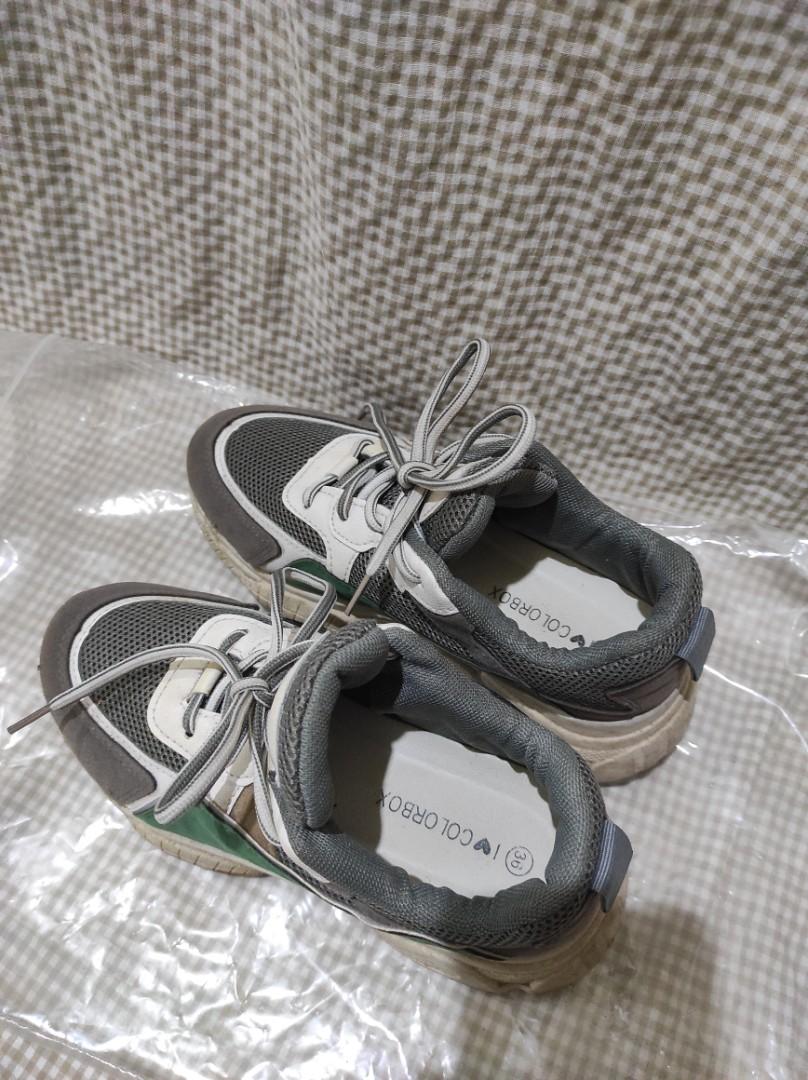 Colorbox Grey Sporty Shoes Fesyen Wanita Sepatu di Carousell