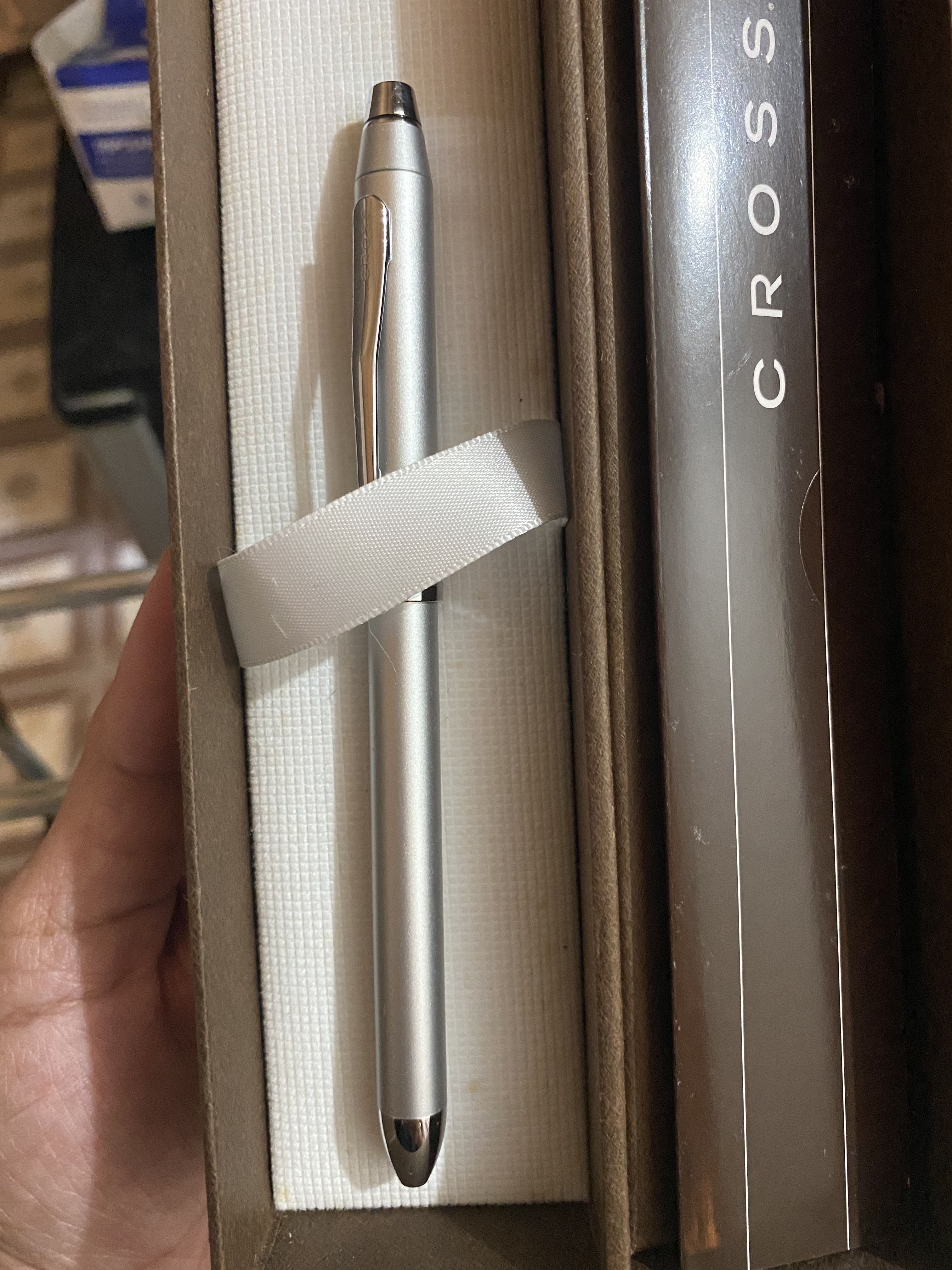 Cross Multifunction Satin Chrome Pen, Hobbies & Toys, Stationary