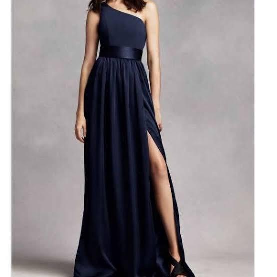 vera wang navy blue dress