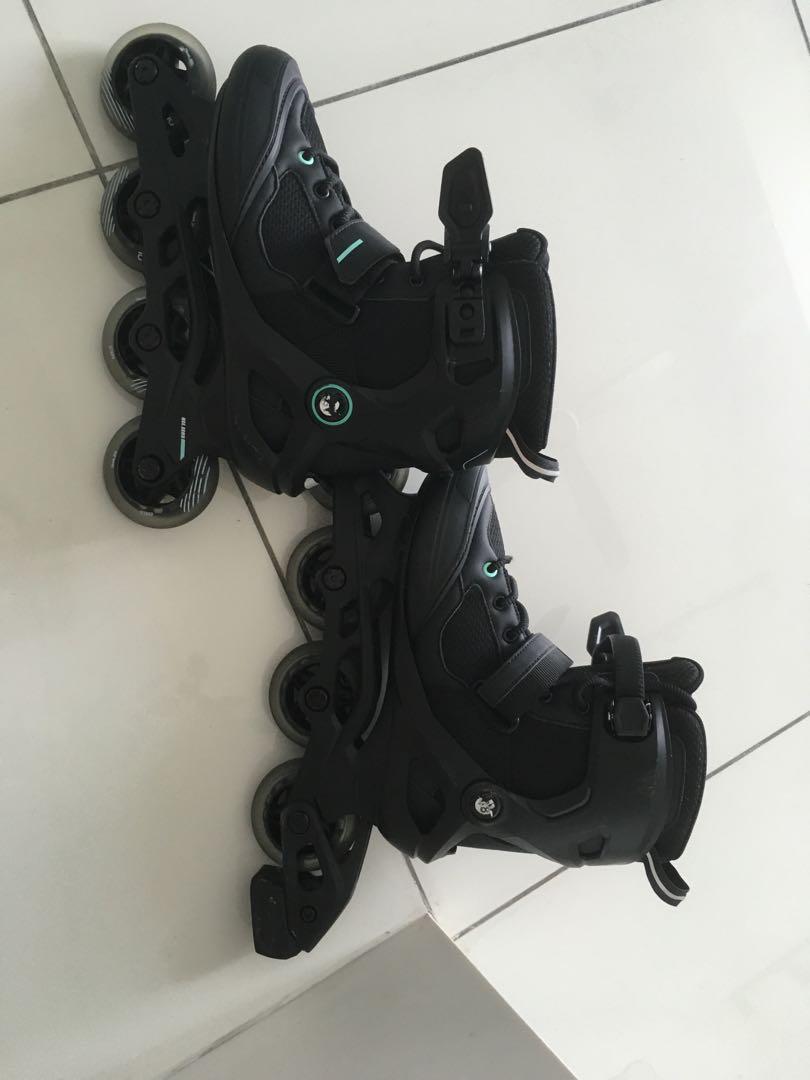 Decathlon Oxelo In Line Skating Set Sports Equipment Sports Games Skates Rollerblades Scooters On Carousell