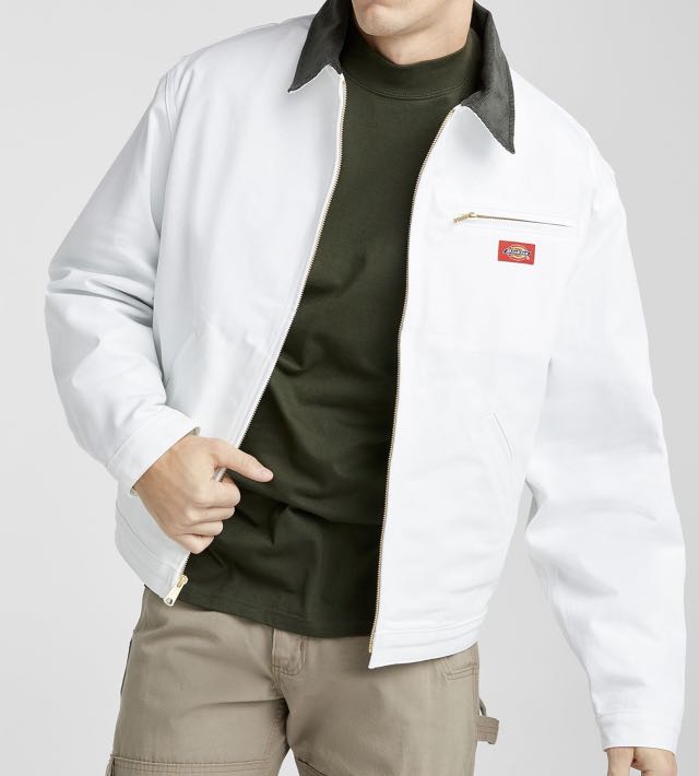 Dickies jacket white White Dickies Painters Flannel Lined