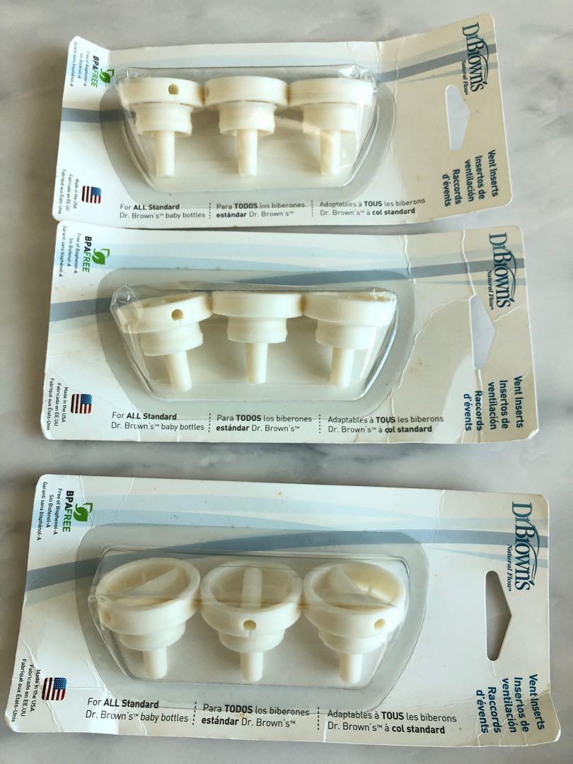Dr Brown’s bottle nipple, Vent reservoirs, vent inserts, Babies & Kids, Nursing & Feeding