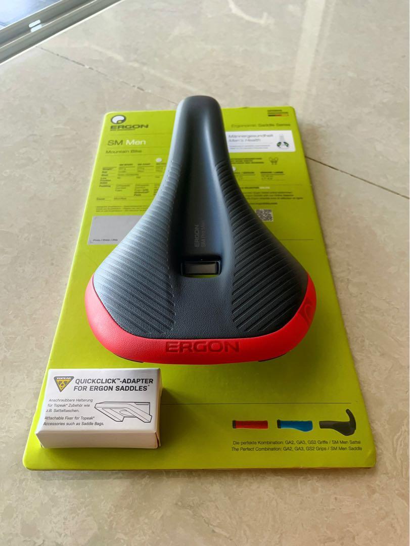 Ergon SM Pro MTB Saddle Risky Red Sports Equipment Bicycles