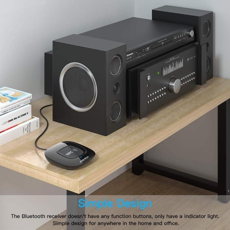 esinkin Bluetooth Receiver Wireless, NFCEnabled Audio Adapter, Audio
