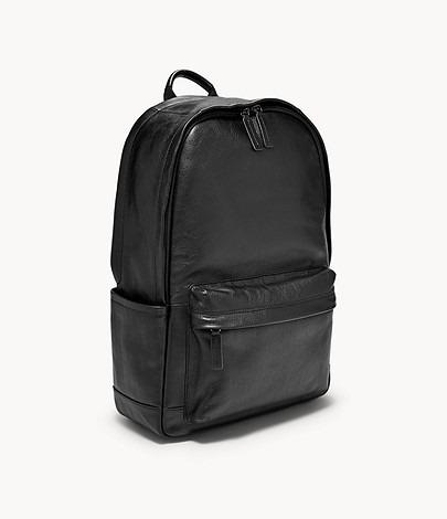 Fossil Buckner Leather Backpack Black Men s Fashion Bags