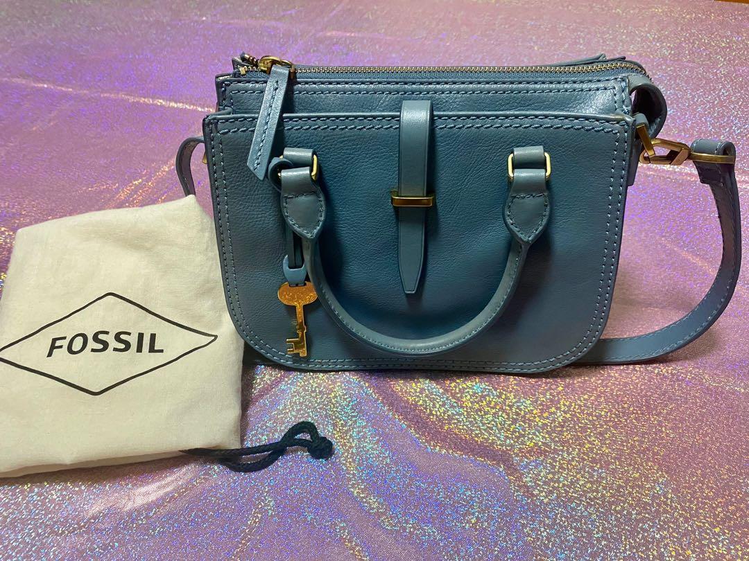 Fossil ryder mini satchel chambray sale