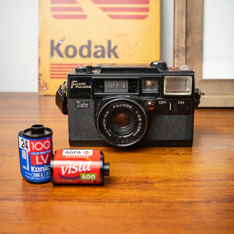 Fujica Flash Date AF Compact Film Camera, Photography, Cameras on