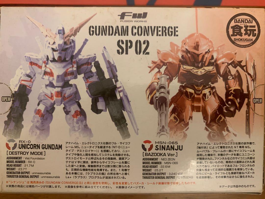 ガンダムコンバージSP02 ・ユニコーンガンダム＆シナンジュ 新品未開封