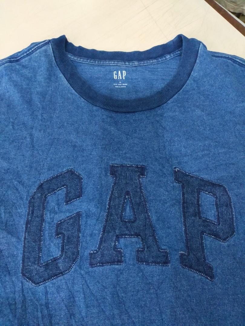 Gap dyed with indigo shirt, Men's Fashion, Tops & Sets, Tshirts