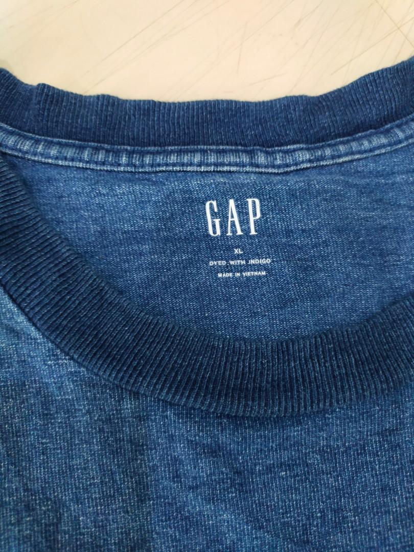 Gap dyed with indigo shirt, Men's Fashion, Tops & Sets, Tshirts