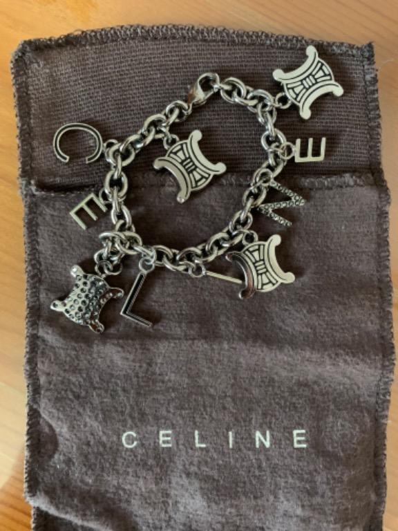 OLD CELINE logo chain bracelet silver