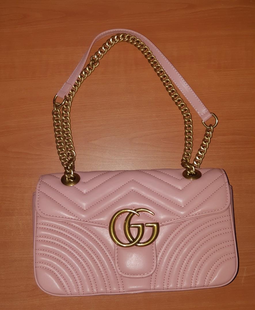 Gucci Pink Shoulder Bag, Women's Fashion, Bags & Wallets, Shoulder Bags on  Carousell