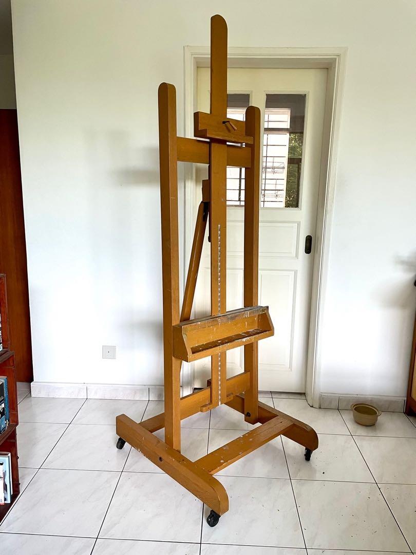 Heavy duty studio easel with wheels, Hobbies & Toys, Stationery & Craft