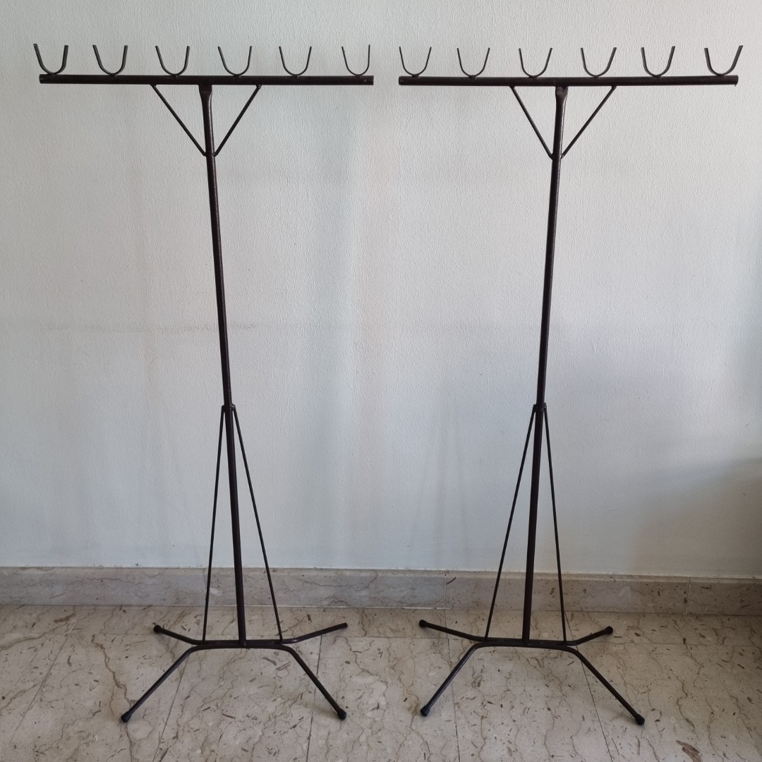 Heavy Duty Wrought Iron Laundry Drying Rack (Pair), Furniture & Home