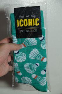 Iconic socks (shuttlecock design)