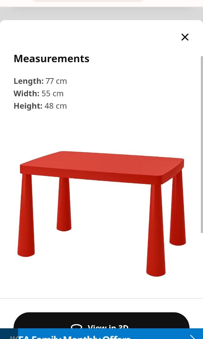 Ikea plastic hot sale kids table