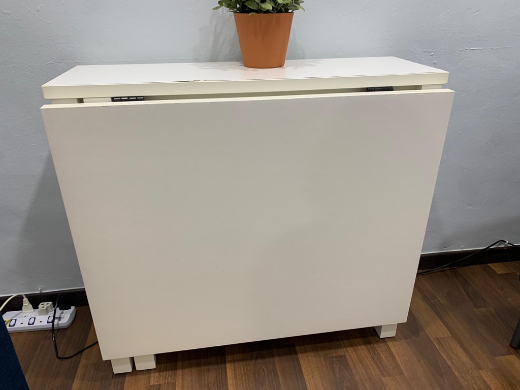IKEA Norden White folding table, Furniture & Home Living, Furniture ...