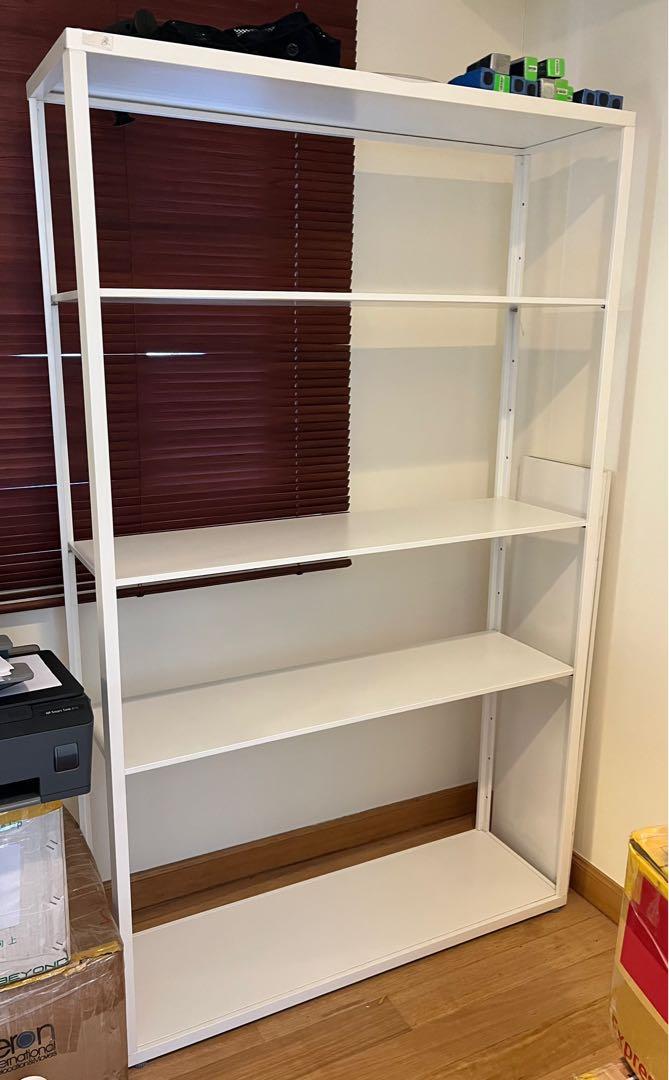 IKEA white metal shelves, Furniture & Home Living, Furniture, Shelves