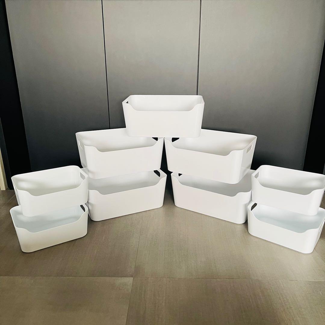 IKEA White Storage Boxes, Furniture & Home Living, Home Improvement