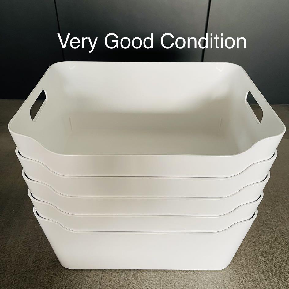 IKEA White Storage Boxes, Furniture & Home Living, Home Improvement