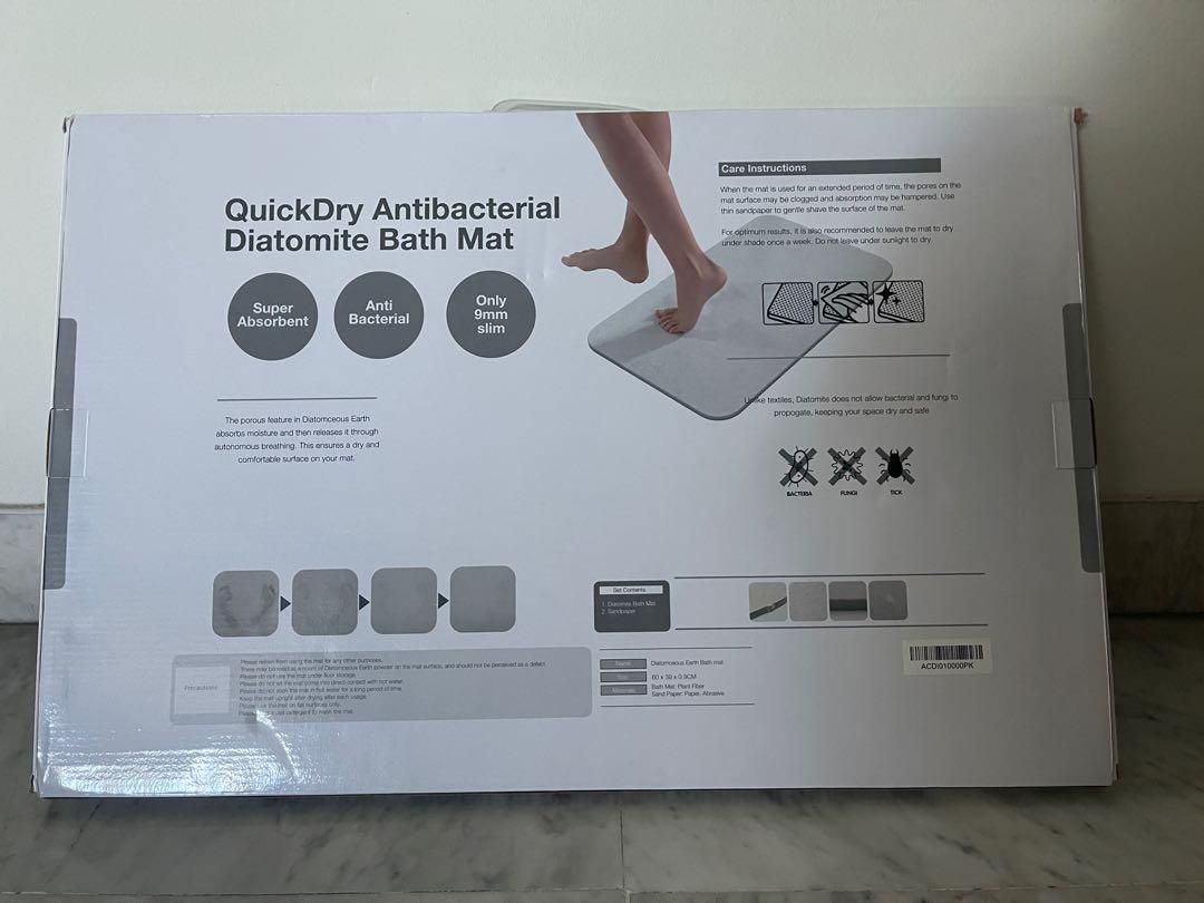 IUIGA Quickdry Antibacterial Diatomite Bath Mat, Furniture & Home