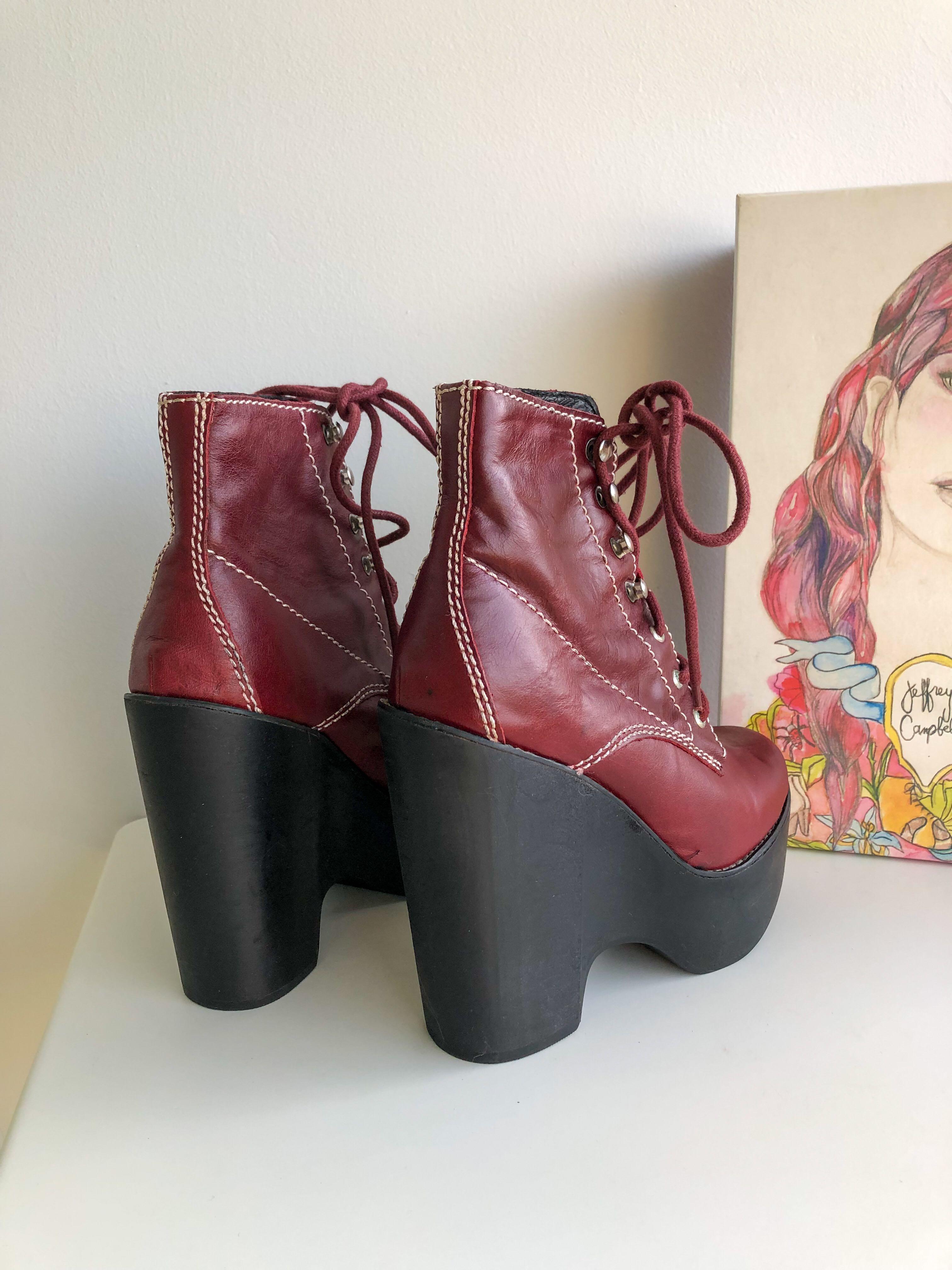 Red wedge boots outlet womens
