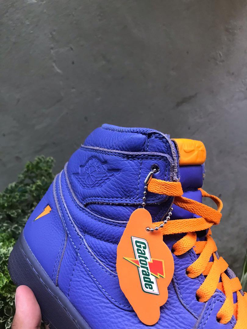 Jordan 1 gatorade online blue on feet