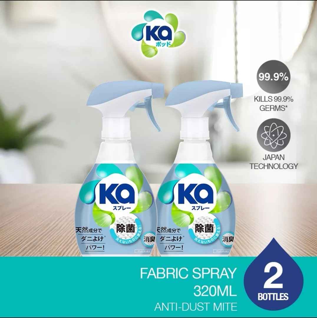 Ka Anti-Dustmite Fabric Spray 320ml x 2, Furniture & Home Living, Cleaning & Homecare Supplies ...