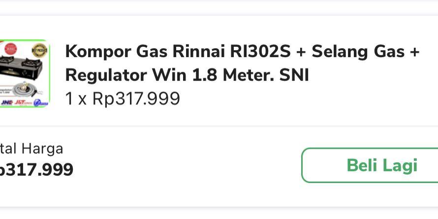 Kompor Gas Rinnai 2 Tungku free Gas Tank 12 Kilo, Kitchen u0026 Appliances di  Carousell