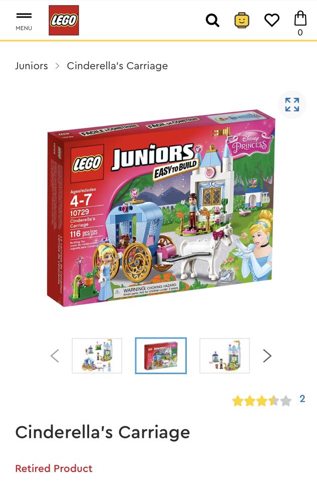 Lego juniors cinderella carriage outlet