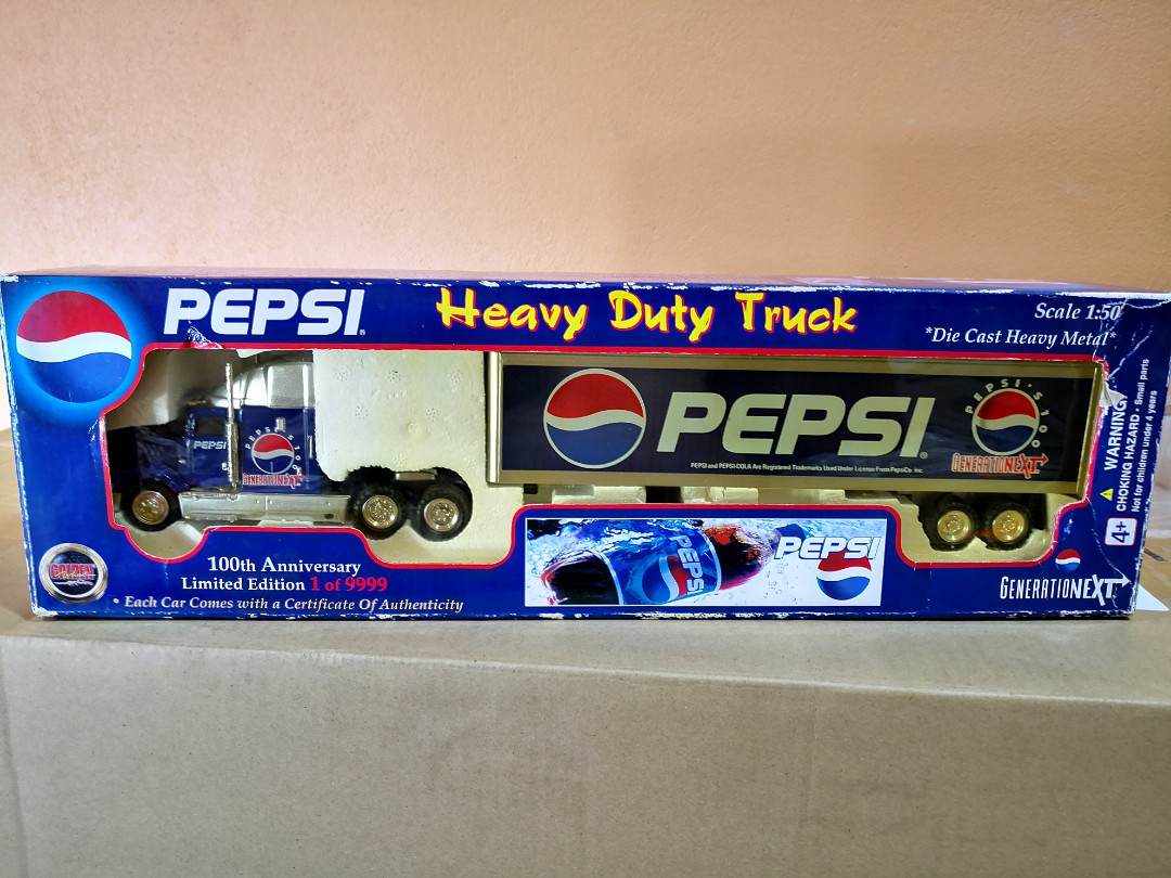 Limited Edition 100th Anniversary Pepsi Diecast Heavy Duty Truck Scale 1 50