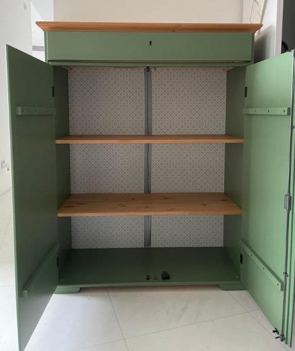 Ikea green shop linen cupboard