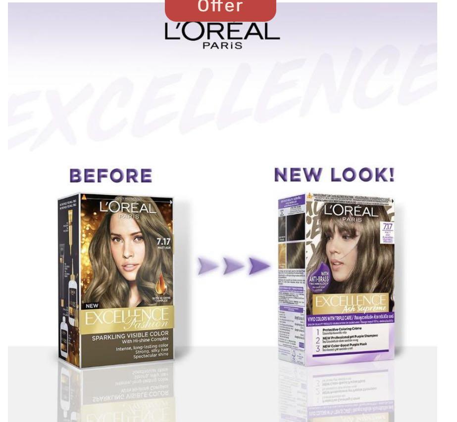 L'Oreal Paris Excellence Ash Supreme  Matt Ash, Beauty & Personal Care,  Hair on Carousell
