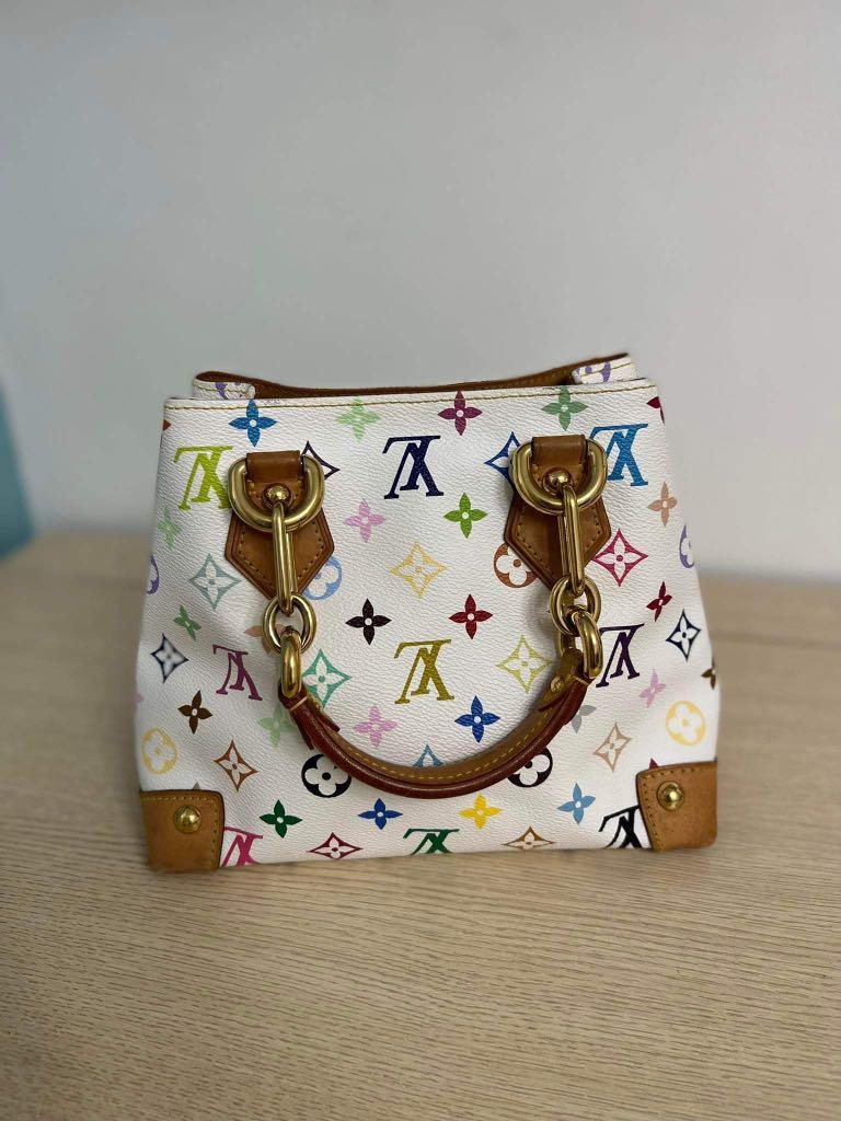 Louis Vuitton Audra Multicolor White Monogram, Luxury, Bags & Wallets on  Carousell