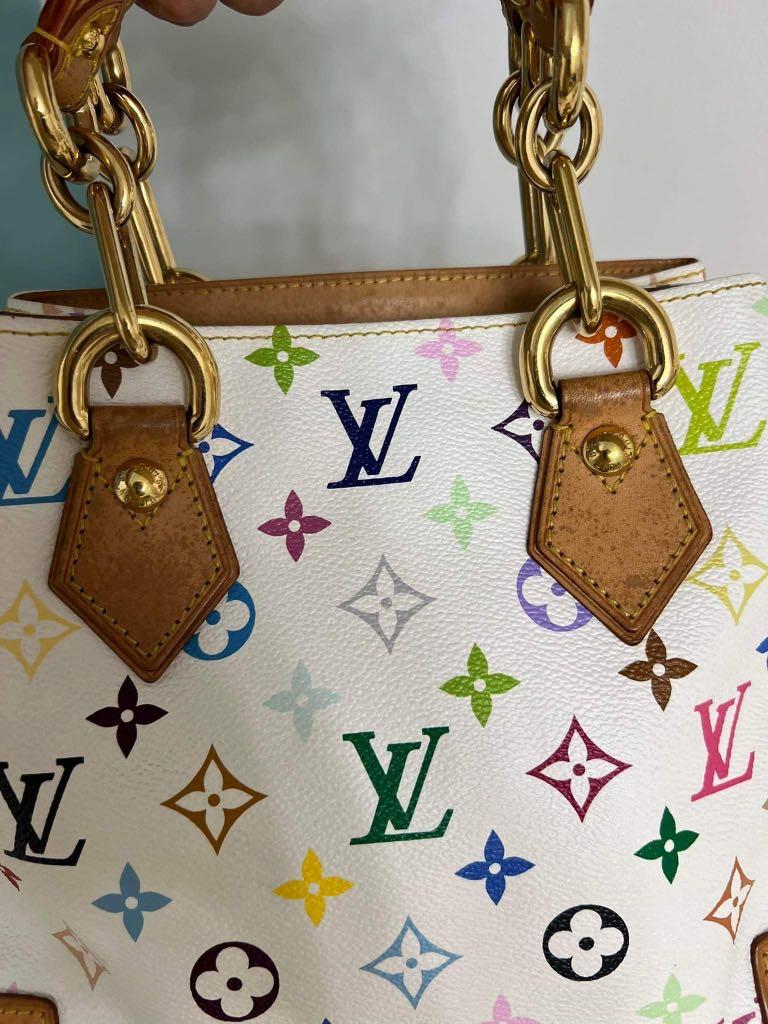Authentic Louis Vuitton Audra white multicolor bag, Luxury, Bags & Wallets  on Carousell