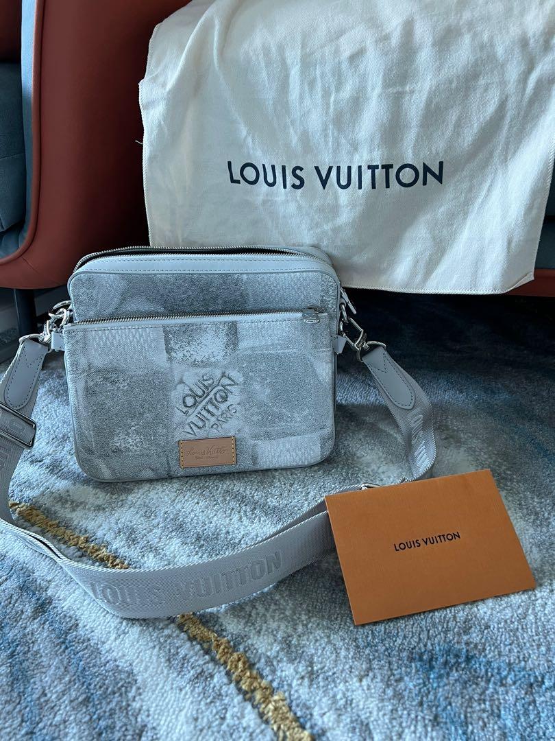 Louis Vuitton Trio Messenger Damier Salt Stone Grey in Coated Canvas with  Silver-tone - US