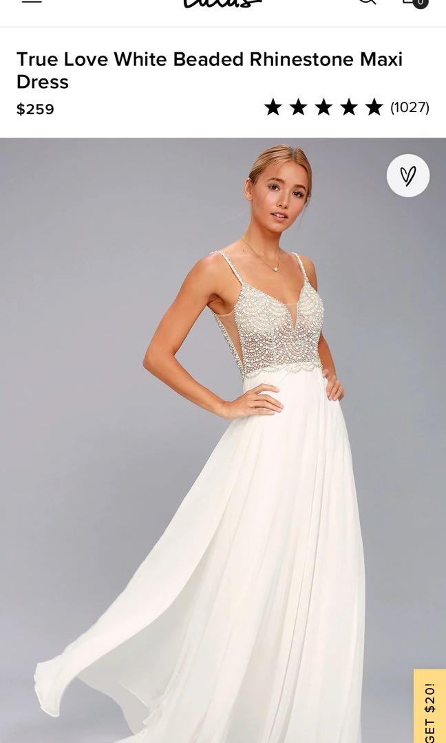 True love beaded shop rhinestone maxi dress
