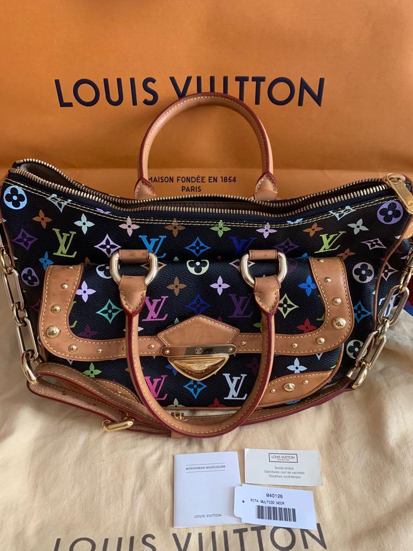 Rita cloth handbag Louis Vuitton Multicolour in Cloth - 30606285