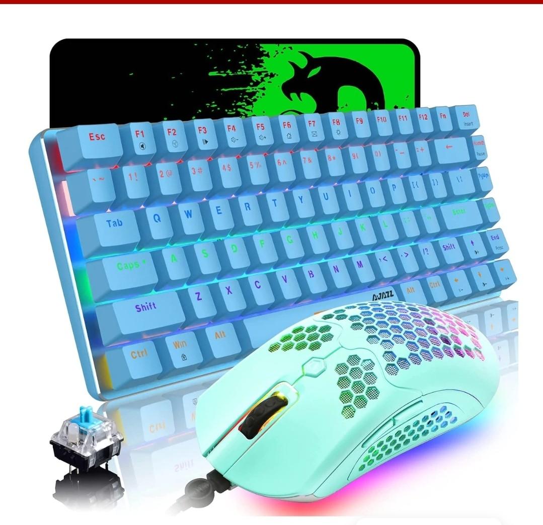 Mamba snake Gaming Keyboard and Mouse,3 in 1 Gaming Set,Blue LED ...