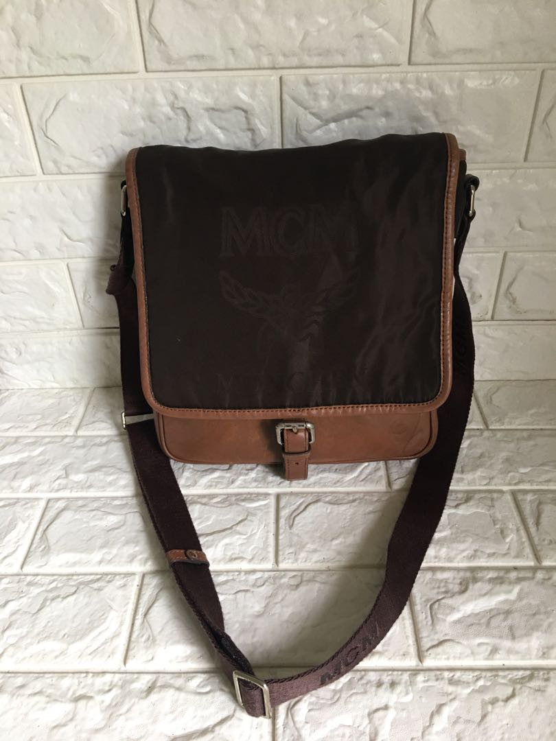 Jual Jual Tas Slempang Pria Mcm Messenger Coklat. Branded Original