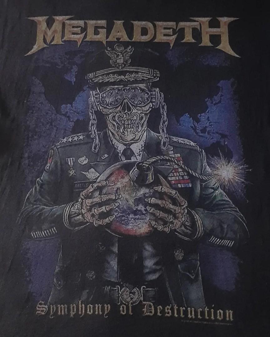 Megadeth 2015 t-shirt, Fesyen Pria 