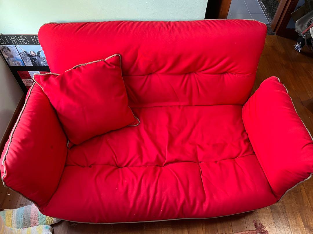 Red mini clearance couch