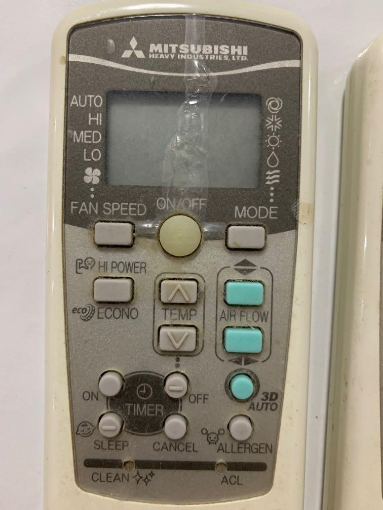 Mitsubishi Heavy Industries Aircon remote control, TV & Home Appliances
