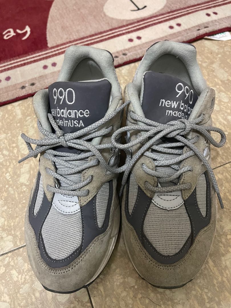 Newbalance 990 New Balance nb 990v2 美國製 made in U.S.A. 灰色 元祖灰 美製 麂皮 經典款 男女鞋24cm iPhone New USA製 24cm Balance990 スニーカー