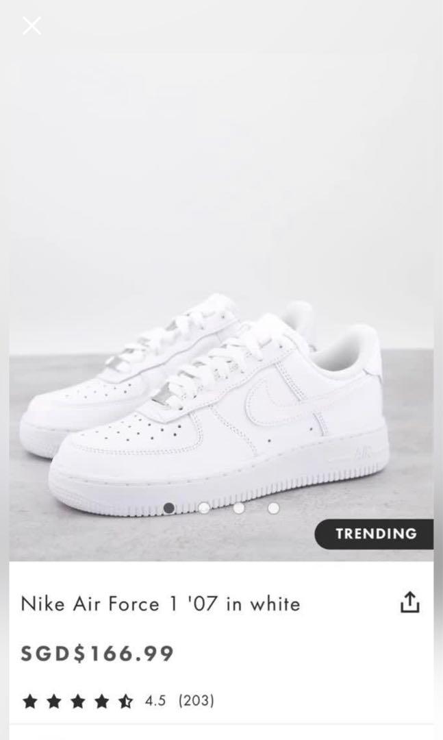 nike air force all white womens